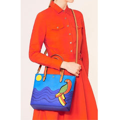 Tory Burch 46160 Kerrington Parrot Small Square Tote