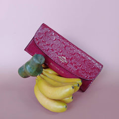 Coach F26814 Soft Wallet In Signature Leather Cherry