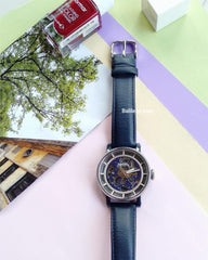 Fossil ME3136 Boyfriend Automatic Watch With Blue Leather Strap