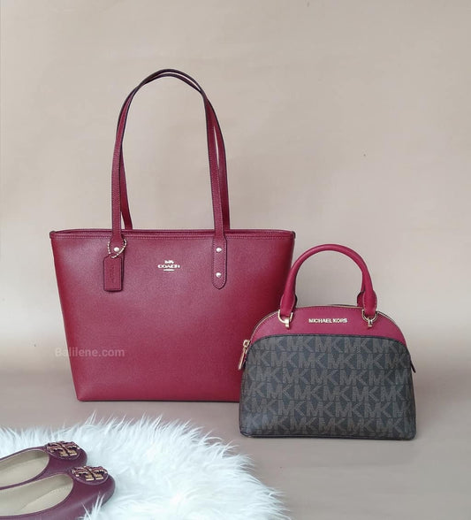 Coach F58846 City Zip Tote Cherry