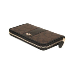 Coach F54630 Signature Leather Acc Zip Brown Black