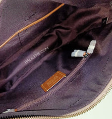 Coach 40616 Signature Metallic Exotics Sutton Tan Platinum