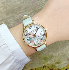 Olivia Burton Signature Florals Gold & Sage Watch