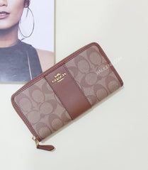 Coach F54630 Zip In Signature Canvas Leather Khaki Saddle