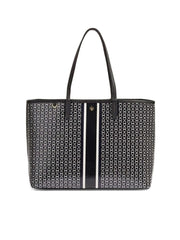 Tory Burch 33801 Gemini Link Large Tote Black Stripe