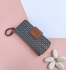 Fossil Swl1886005 Madison Zip Clutch Black White