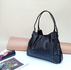 Coach F22794 Edie Shoulder Bag 31 With Prairie Rivets Black