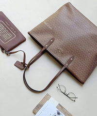 Coach F34263 Reversible City Tote With Legacy Print Neutral