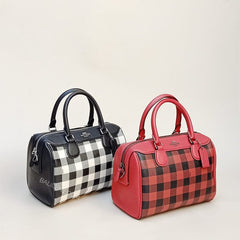Coach F38948 Mini Bennett With Gingham Print Rubby Multi
