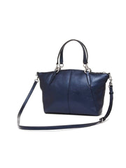 Coach F56127 Small Kelsey Satchel Metallic Navy