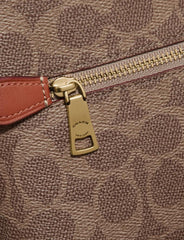 Coach 68332 Charlie Pouch In Signature Colorblok Tan Rust