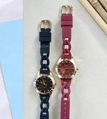 Coach W6043 Maddy Rubber Strap Cherry