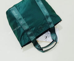 Tory Burch 41762 Quinn Small Zip Tote Malachite