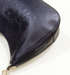 Coach F72702 Leather Jes Hobo Shoulder Black