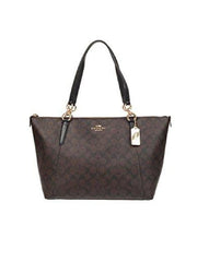 Coach F58318 Ava Tote In Signature Brown Black