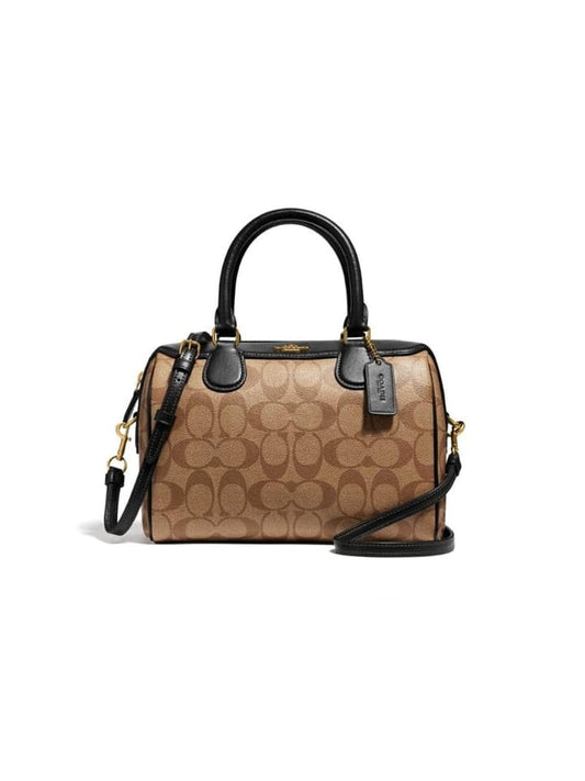 Coach F32203 Mini Bennet Signature Khaki Black