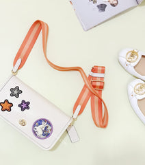 Coach F20913 Varsity Patchel Leather Penny Chalk