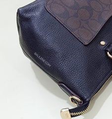 Coach F34281 Mini Emma Satchel Signature Colorblock Brown Black