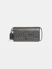 Coach F40649 Dinky Signature Metallic Graphite