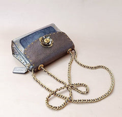 Coach F39680 Parker 18 Signature Rivets Charcoal Mettalic Graphite