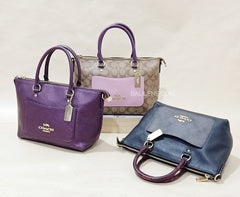 Coach F34281 Mini Emma Satchel Signature Colorblock Brown Black