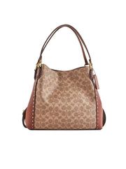 Coach 30220 Edie Signature Shoulder Bag 31 Rivets Rust