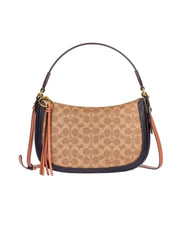 Coach 69593 Handbag Sutton Tan Ink Light Peach