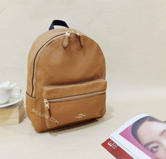 Coach Medium Charlie Backpack Light Saddle