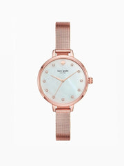 Kate Spade Ksw1492 Metro Rose Gold Stainless Steel Mesh Bracelet Watch