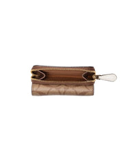 Coach F41302 Small Wallet Trifold Khaki Chalk