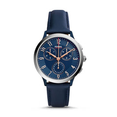 Fossil Ch3072 Abilene Chronograph Blue Leather Watch