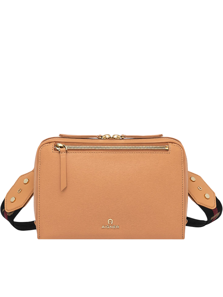 Aigner-132138-0717-Pisa-Crossbody-Small-Vacchetta-Brown-Balilene-depan