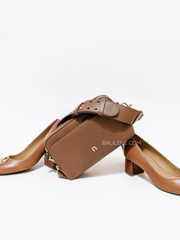 Aigner 132213 50-0728 Fabia Camera Bag Dark Toffe Brown