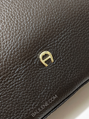 Aigner Leonia Satchel Bowling Java Brown