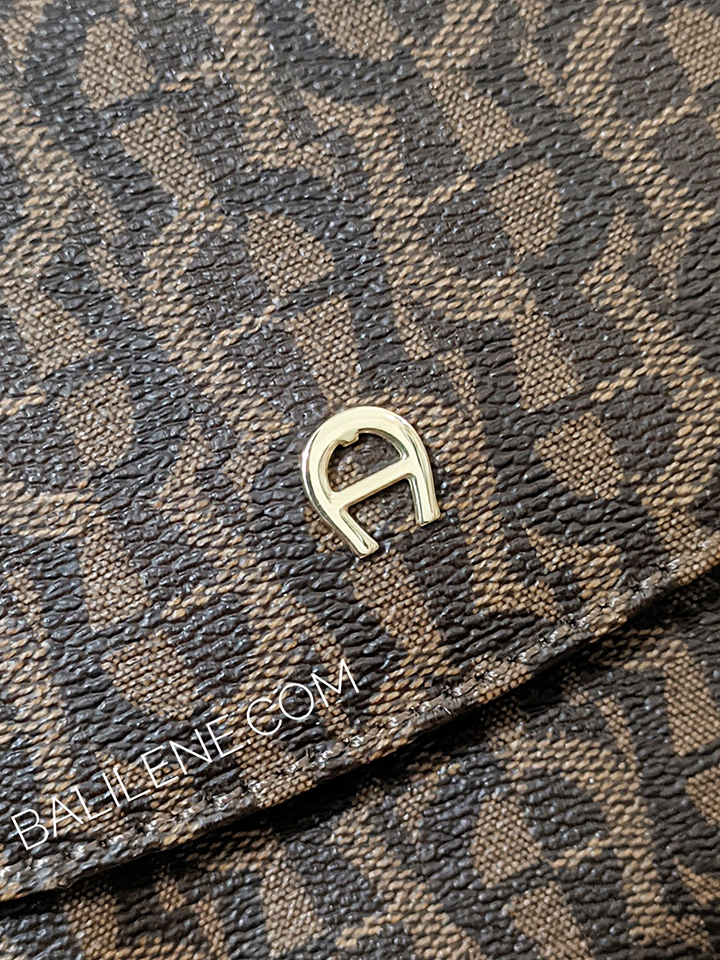 Aigner-133990-50-0060-Elisa-Top-Handle-Bag-Fango-Balilene-detail-logo