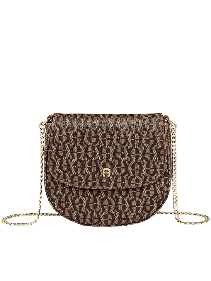 Aigner-Ava-Shoulder-Bag-Logo-Small-Fango-Balilene-depan