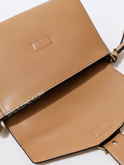 Aigner Etienne Mia Flap Crossbody Bag Biscuits