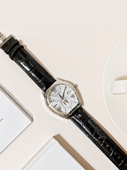 Aigner Milano A131101 White Dial Leather Strap Watch