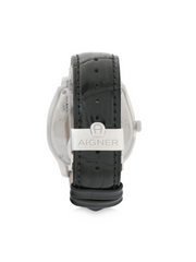 Aigner Milano A131101 White Dial Leather Strap Watch