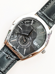 Aigner Milano A131102 Black Dial Leather Strap Watch