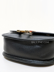 Aigner Pina Croco Crossbody Black