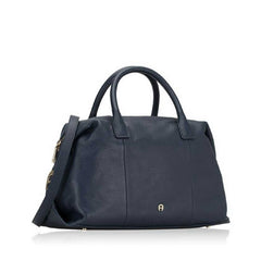 Aigner IRRCBM Roma Medium Navy Satchel Bag
