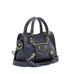 Balenciaga Classic Metallic Edge Mini City Bleu Nuit