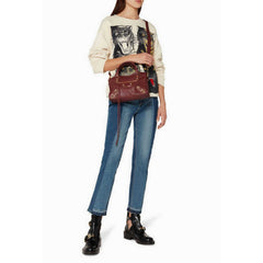 Balenciaga Classic Metallic Edge Mini City Bordeaux