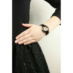 Fossil AM4614 Cecile Rose Dial Black Ion-plated Ladies Watch