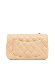 Chanel Mini Rectangular Lambskin Light Beige