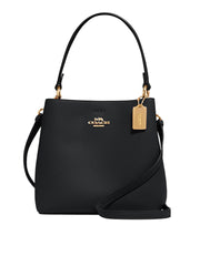 Coach 1011 Small Town Bucket Bag Black Oxblood