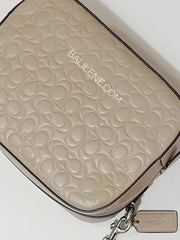 Coach 1033 Camera Bag Signature Crossbody Taupe