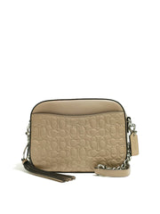 Coach 1033 Camera Bag Signature Crossbody Taupe