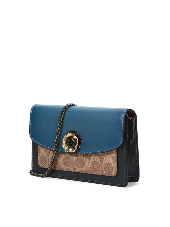 Coach-1680-Parker-Crossbody-In-Colorblock-Signature-Canvas-Tan-Lake-Multi-Balilene-depan1